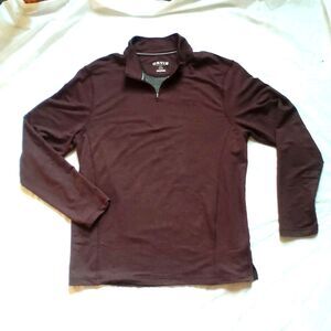​ORVIS MENS LARGE CLASSIC COLLECTION QUARTER ZIP PULLOVER MAROON BURGUNDY KNIT